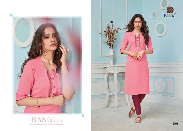 Baanvi Rang 1 Fancy Cotton Casual Wear Kurti